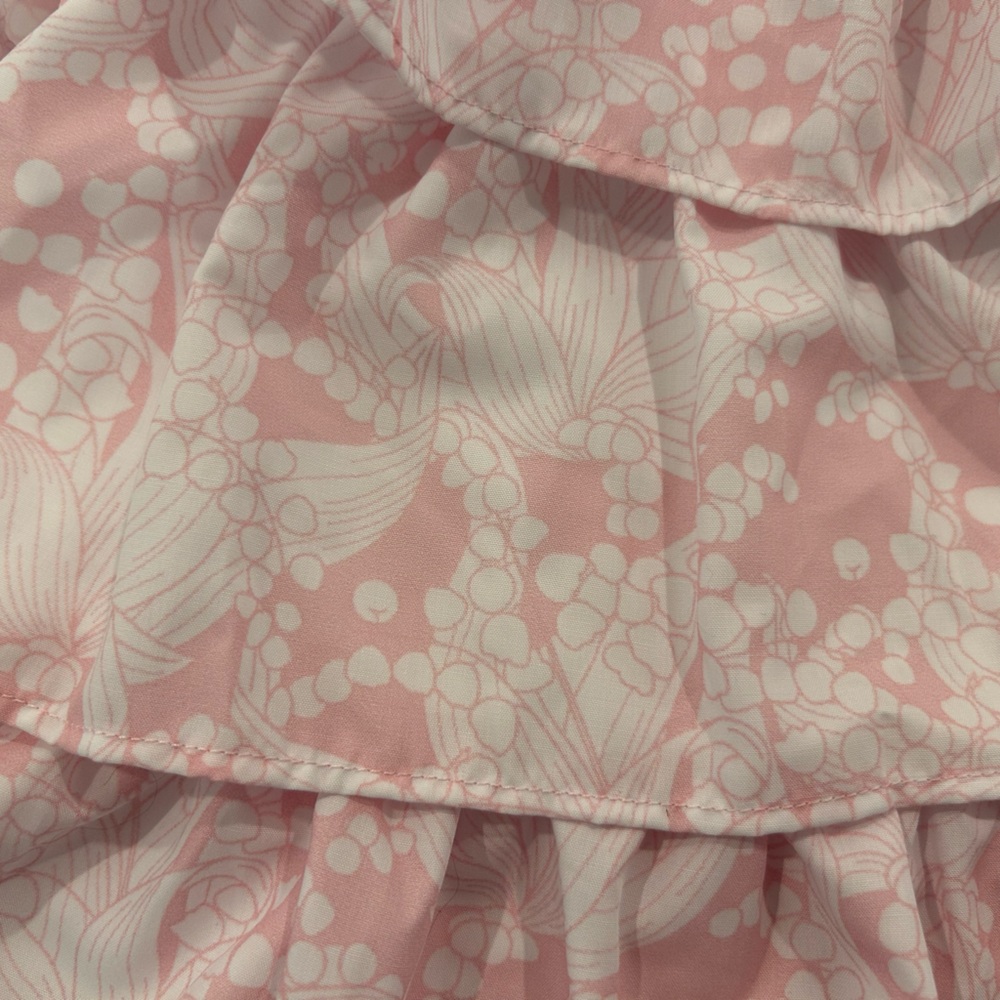 Pink Ruffled Kids Dress - Picture 2 of 2